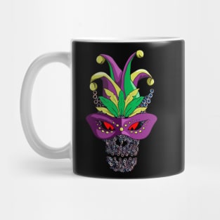 Creepy Mechanical Skull In Mask Carnival Party Mardi Gras Mug